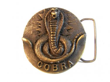 Vintage Signed Cobra  Belt Buckle by Indiana Metal Craft