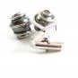 Silvertone & Faux Gray Pearl Cufflinks by Swank