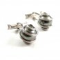Silvertone & Faux Gray Pearl Cufflinks by Swank