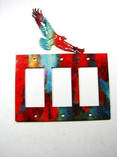 American Eagle Triple Rocker Outlet Cover Plate by Steel Images USA 030315H
