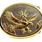 Unmarked Silvertone & Goldtone American Eagle Belt Buckle 10292013