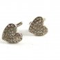Silvertone Rhinestone Heart Cufflinks 11062013tt