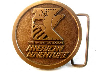 Vintage The Great Outdoors American Adventure Belt Buckle