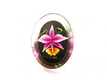 Vintage Lucite Flower Brooch