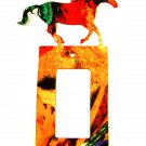 Large Running Horse Single Rocker Switch Cover Plate by Steel Images USA 6815