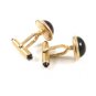 True Vintage Goldtone & Red Cufflinks By Krementz 103114