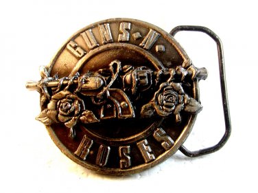 1992 Brockum Collection Guns & Roses Belt Buckle Made in U.S.A.