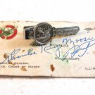 Vintage Key Moose Tie Clasp with Key Moose Card & Signature