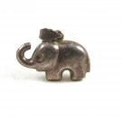 Puffy Hollow Sterling Silver Elephant Charm  / Pendant 8714