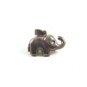Puffy Hollow Sterling Silver Elephant Charm  / Pendant 8714