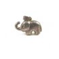 Puffy Hollow Sterling Silver Elephant Charm / Pendant 8714