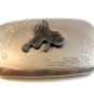 Made in USA Silver Tone Saddle Western Cowboy Belt Buckle