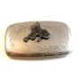 Made in USA Silver Tone Saddle Western Cowboy Belt Buckle