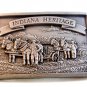 Vintage 1988 Limited Edition Indiana Heritage Belt Buckle 0033434543v