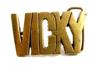 Ladies VICKY Solid Brass Belt Buckle 82814