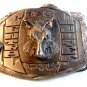 Vintage Bay City Central Wolves Belt Buckle by Spec - Cast Rockford Illinois