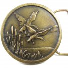 1976 True Vintage Ducks In Flight Brown Belt Buckle - Indiana Metal Craft 101514