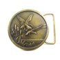 1976 True Vintage Ducks In Flight Brown Belt Buckle - Indiana Metal Craft 101514