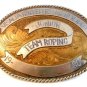 Vintage 1980 Visalia Rockettes Team Roping Western Rodeo Cowboy Belt Buckle