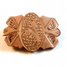 Victorian Gold Tone Leaf Brooch