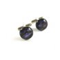 Unmarked Silvertone & Mixed Colors Dichoric Cufflinks 1106201aqw
