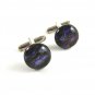 Unmarked Silvertone & Mixed Colors Dichoric Cufflinks 1106201aqw