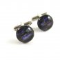 Unmarked Silvertone & Mixed Colors Dichoric Cufflinks 1106201aqw