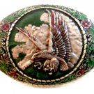 Vintage Indiana Metal Craft 1982 American Eagle Belt Buckle