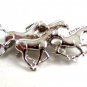 4 Running Horses Silvertone Brooch