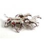4 Running Horses Silvertone Brooch
