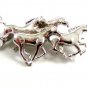 4 Running Horses Silvertone Brooch