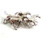 4 Running Horses Silvertone Brooch