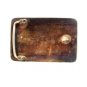 Native American Silver Turquoise Coral Teepee Birds Belt Buckle
