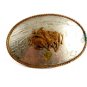 Western Rodeo Cowboy Bull Doggng German Silver Belt Buckle by Comstock