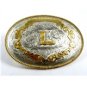 Western Cowboy Mexican Silver Tone Initial / Letter L Belt Buckle 10312013