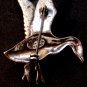 Danecraft Sterling Silver Goose Or Duck In Flight Brooch