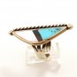 Native American & Silver Coral Onyx Turquoise Ring