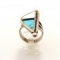 Native American & Silver Coral Onyx Turquoise Ring