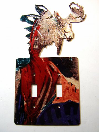 Moose Double Light Switch Cover Plate by LaZart 02161511111T
