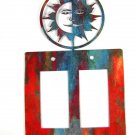 Smiling Sun Double Rocker Outlet Cover Plate by Steel Images USA 6215f