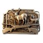 1982 Siskiyou Crossed Hunting Rifles Buck Deer Belt Buckle