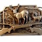 1982 Siskiyou Crossed Hunting Rifles Buck Deer Belt Buckle