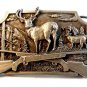 1982 Siskiyou Crossed Hunting Rifles Buck Deer Belt Buckle