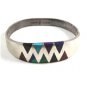 Mexican Taxco Sterling Silver Malachite Tiger Eye Lapis Onyx Bracelet