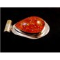 Large Sterling Silver Handmade Amber Pendant