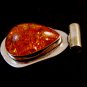Large Sterling Silver Handmade Amber Pendant