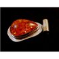 Large Sterling Silver Handmade Amber Pendant