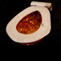 Large Sterling Silver Handmade Amber Pendant