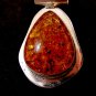 Large Sterling Silver Handmade Amber Pendant
