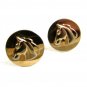 True Vintage Goldtone Horse Head Cufflinks By SWANK 102714